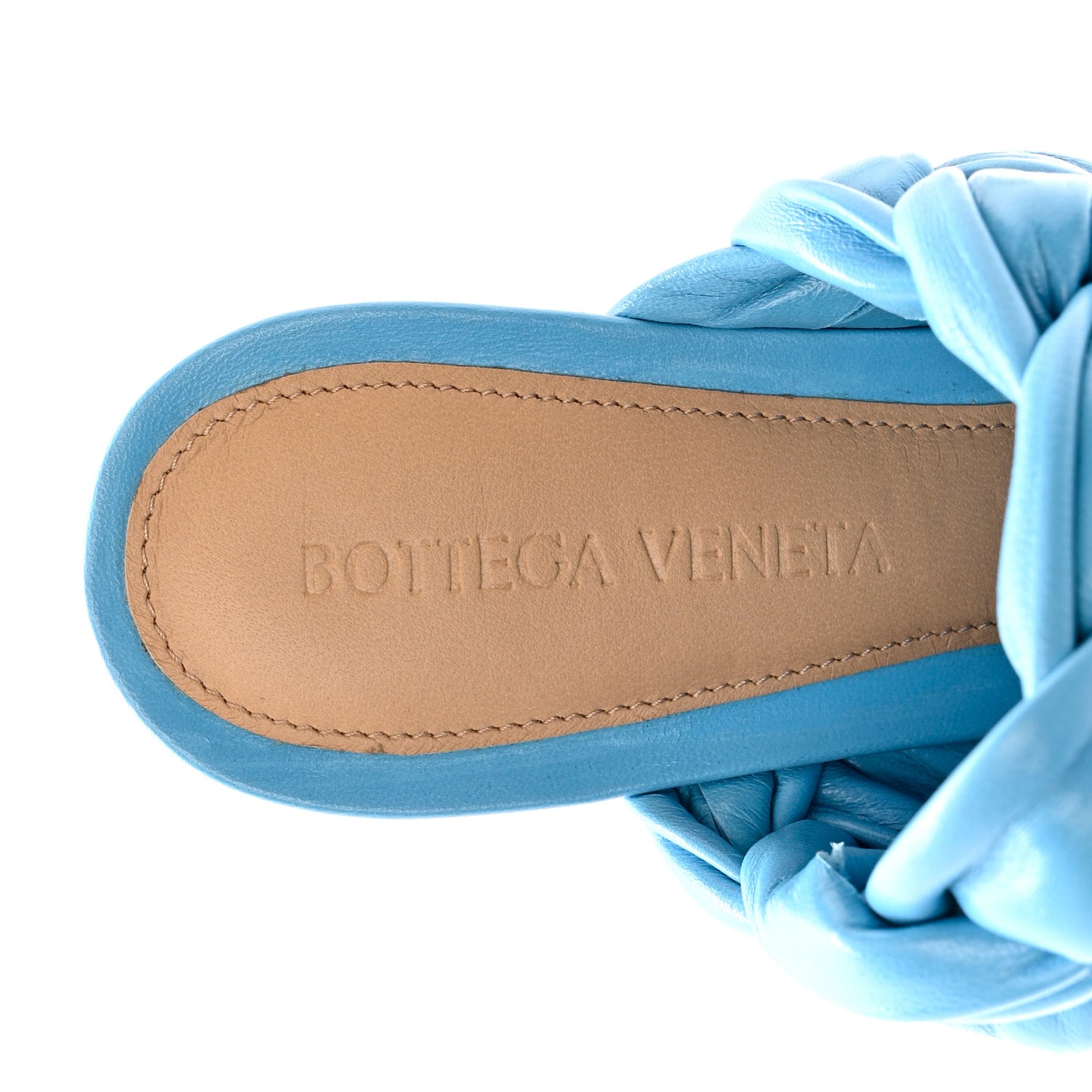 Nappa Intreccio The Board Platform Mule Sandals 36.5 Sky Blue