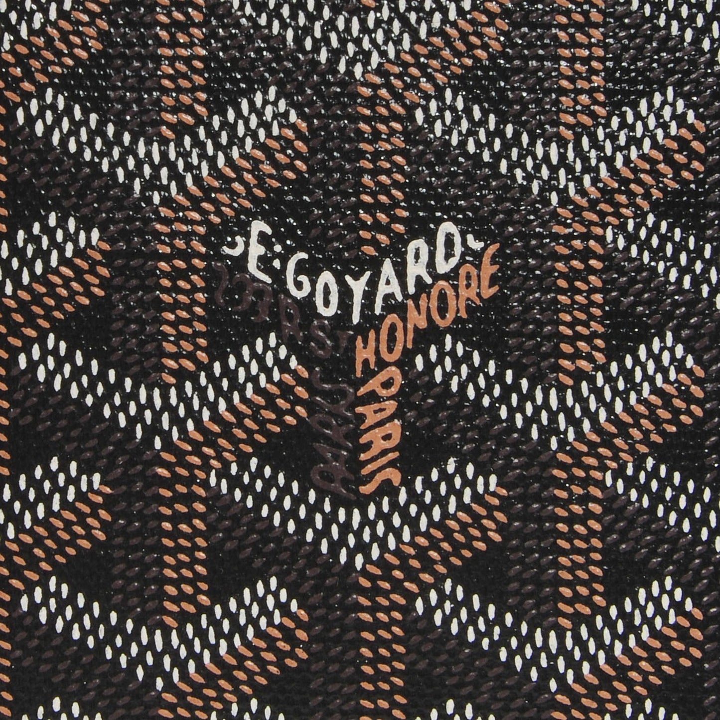 Goyardine Saint Marc Folding Card Case Black Gold