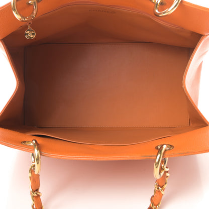 Chanel Caviar Quilted Grand Shopping Tote GST Orange 5 of 19