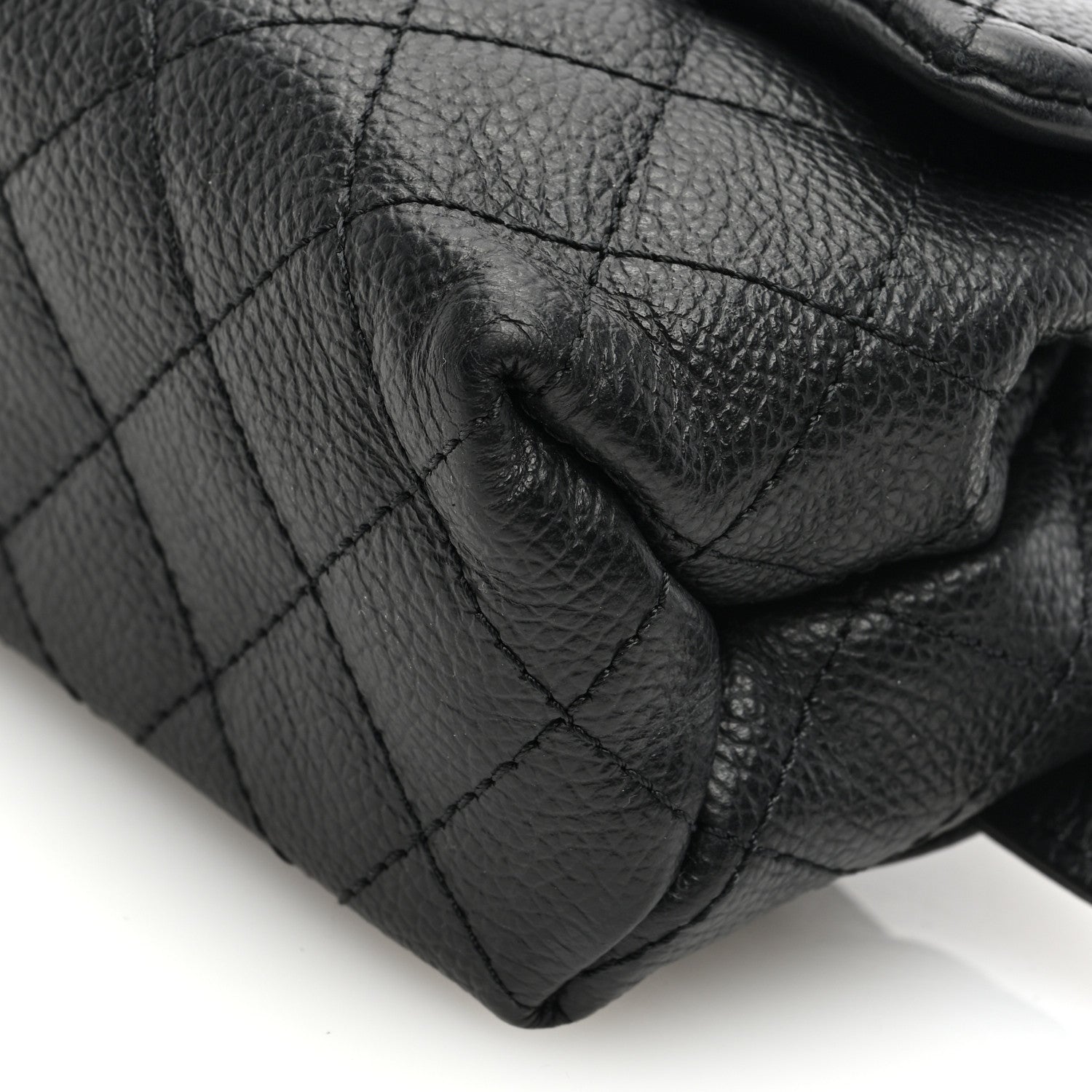 Chanel Grained Calfskin Quilted 2.55 Reissue Flap Belt Bag Clutch Black 10 of 10