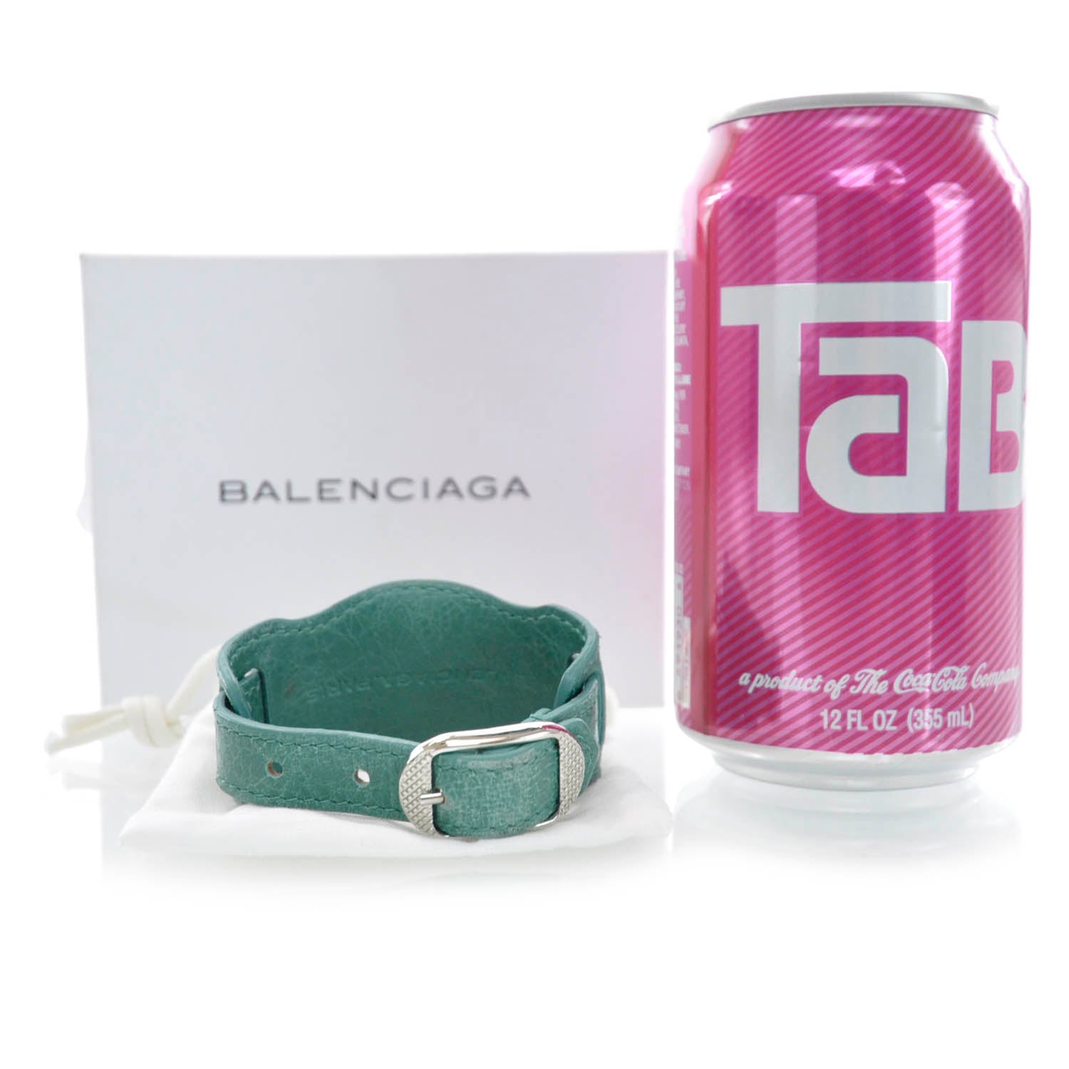 Balenciaga Agneau Arena Giant Bracelet Vert Sauge 2 of 3