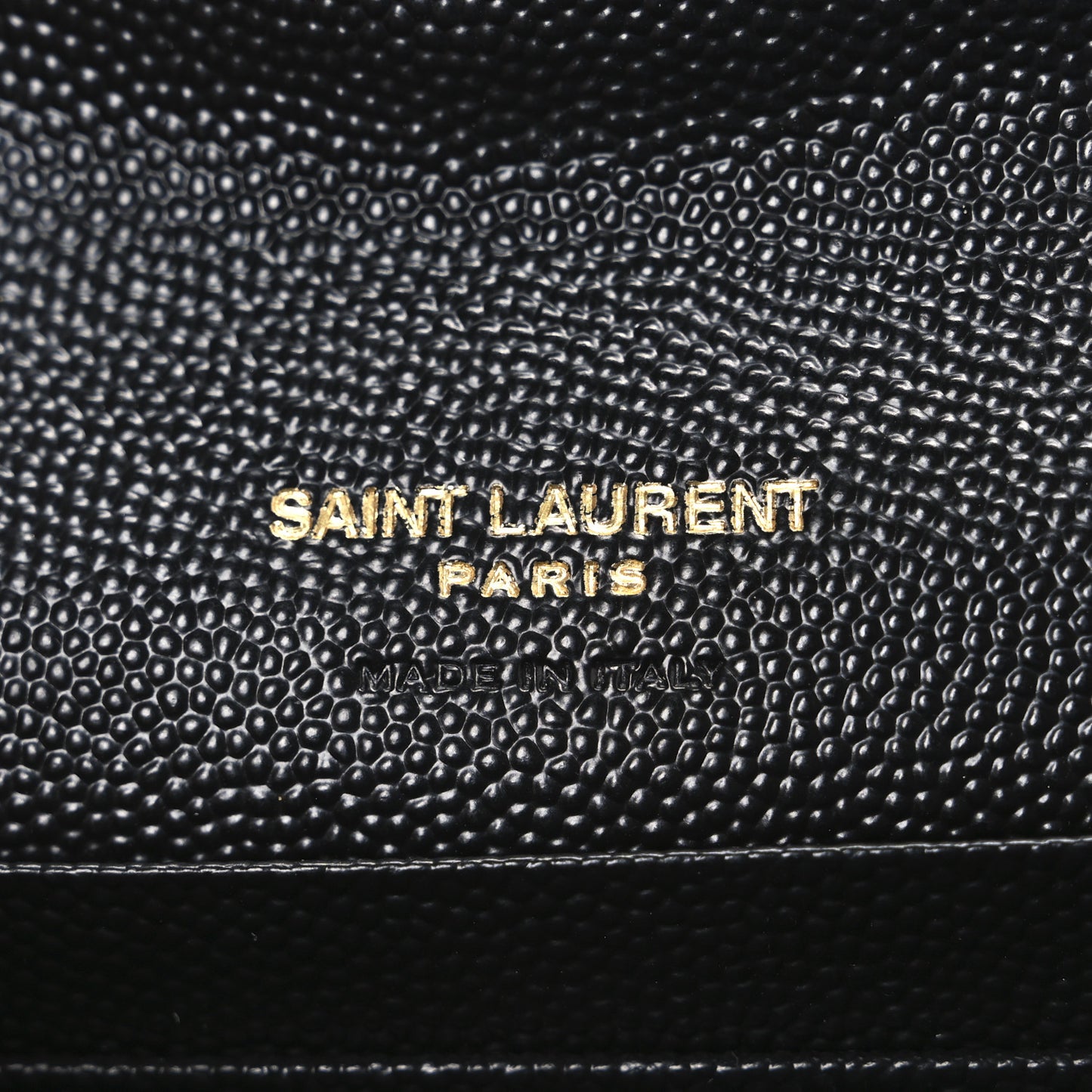 Grain De Poudre Matelasse Chevron Small Monogram Envelope Wallet Black