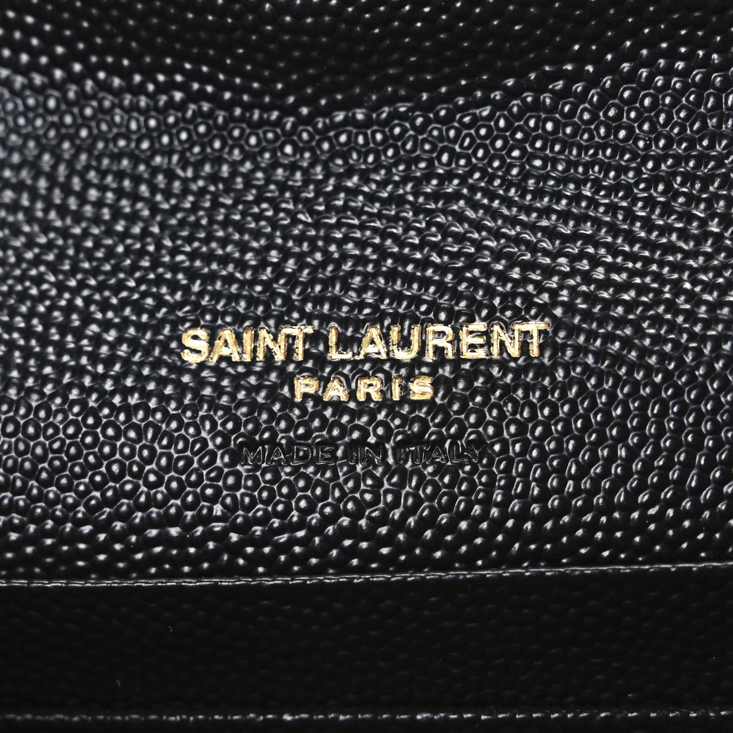Saint Laurent Grain De Poudre Matelasse Chevron Small Monogram Envelope Wallet Black 6 of 7