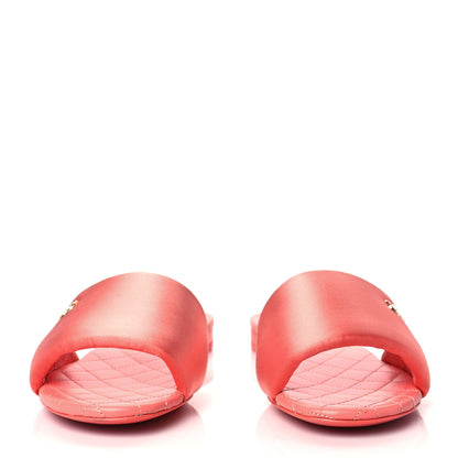 Chanel Satin Mule Sandals 38 Pink 2 of 8