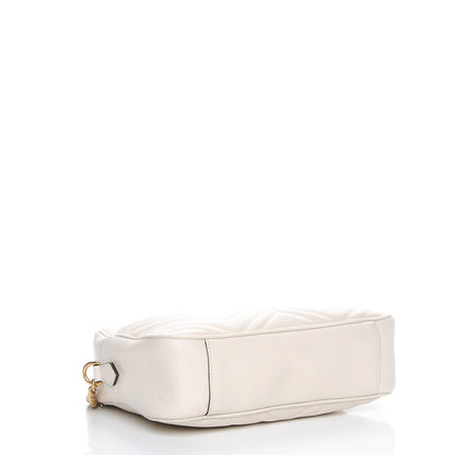 Gucci Calfskin Matelasse Medium GG Marmont Chain Shoulder Bag Mystic White 4 of 9