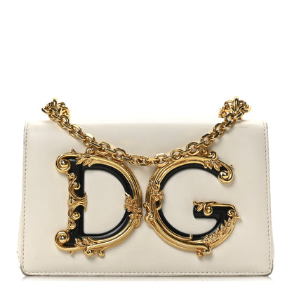 Dolce & Gabbana Nappa DG Girls Shoulder Bag White 1 of 9