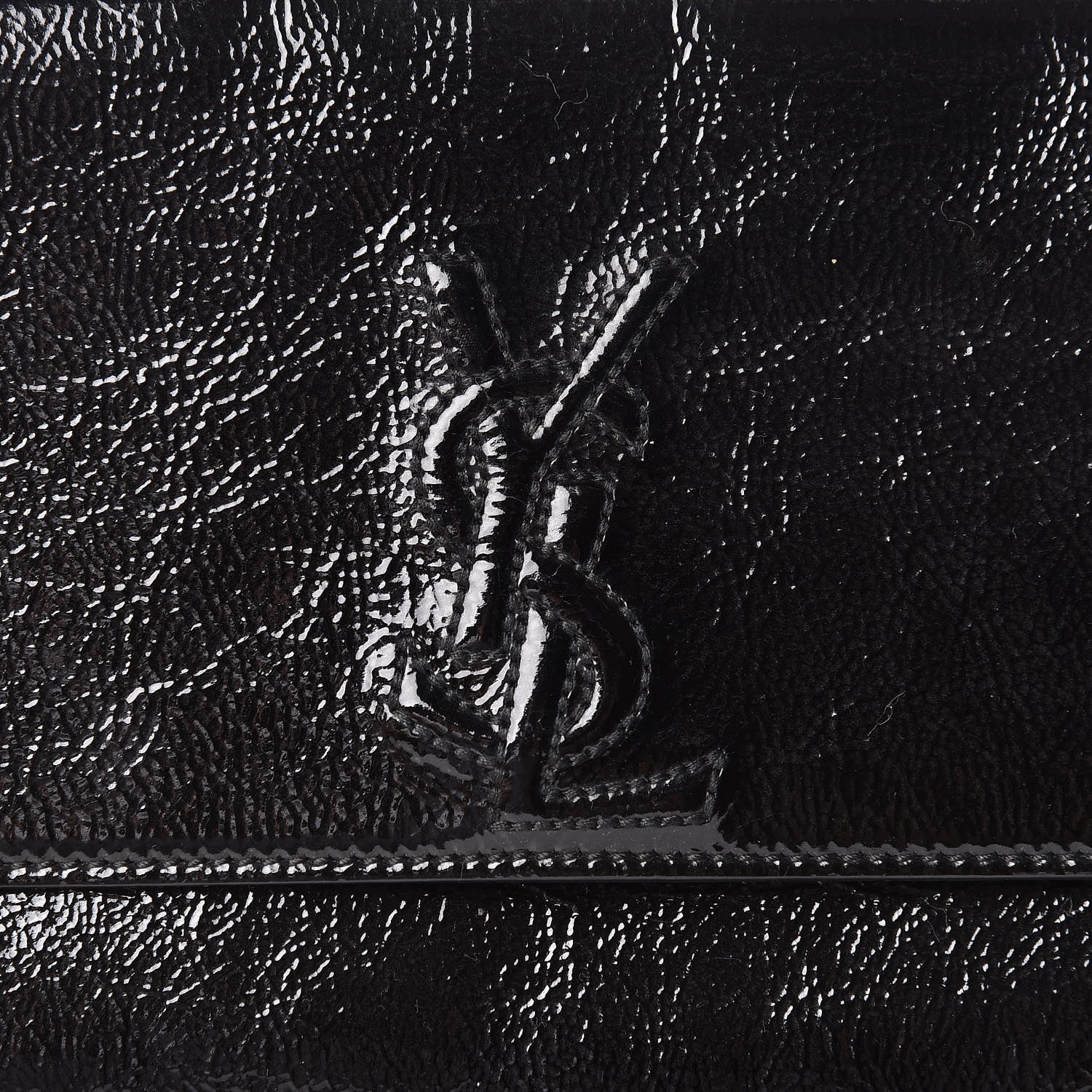Saint Laurent Textured Patent Monogram Small Belle De Jour Clutch Black 8 of 10