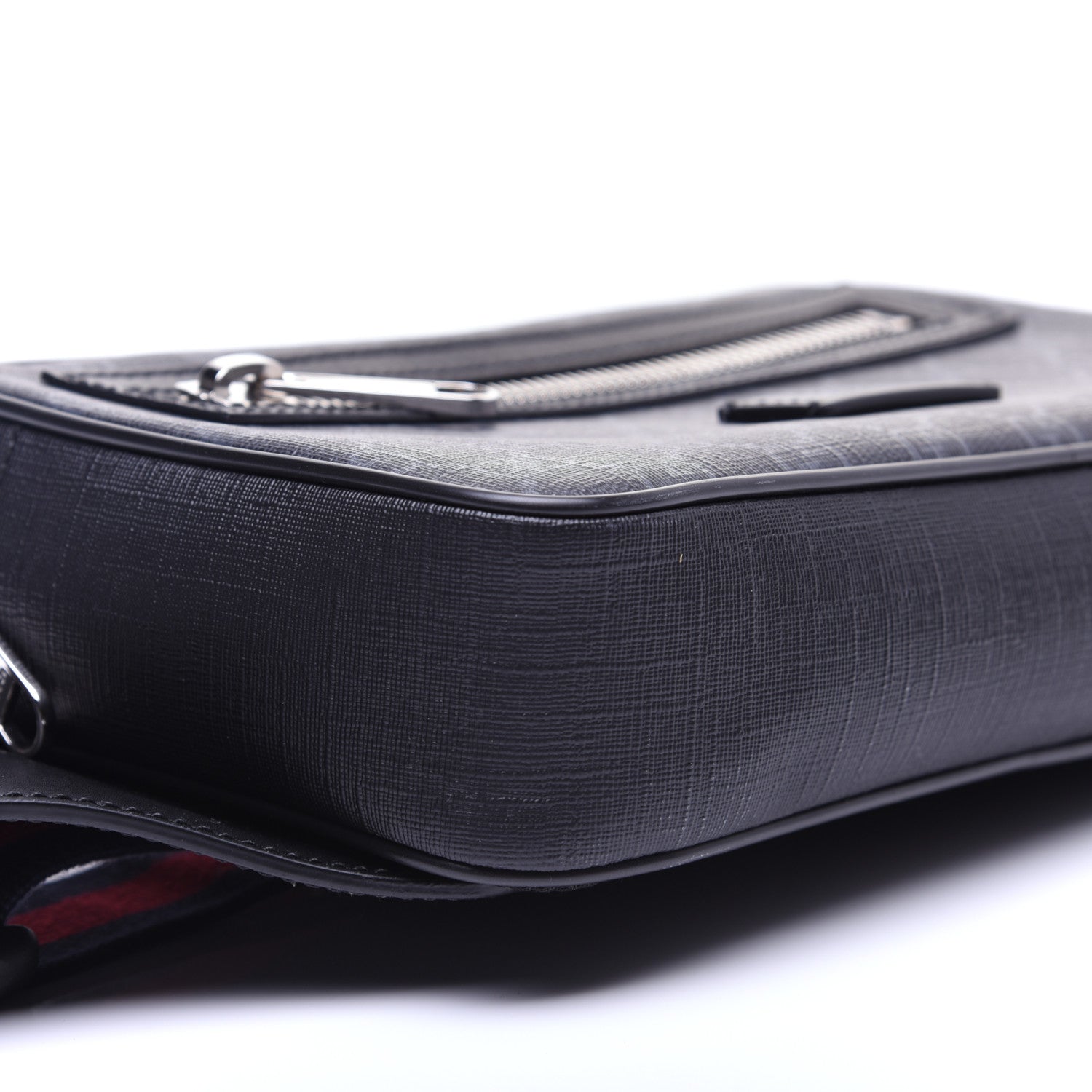 Gucci Soft GG Supreme Monogram Web Belt Bag Black Grey 6 of 9