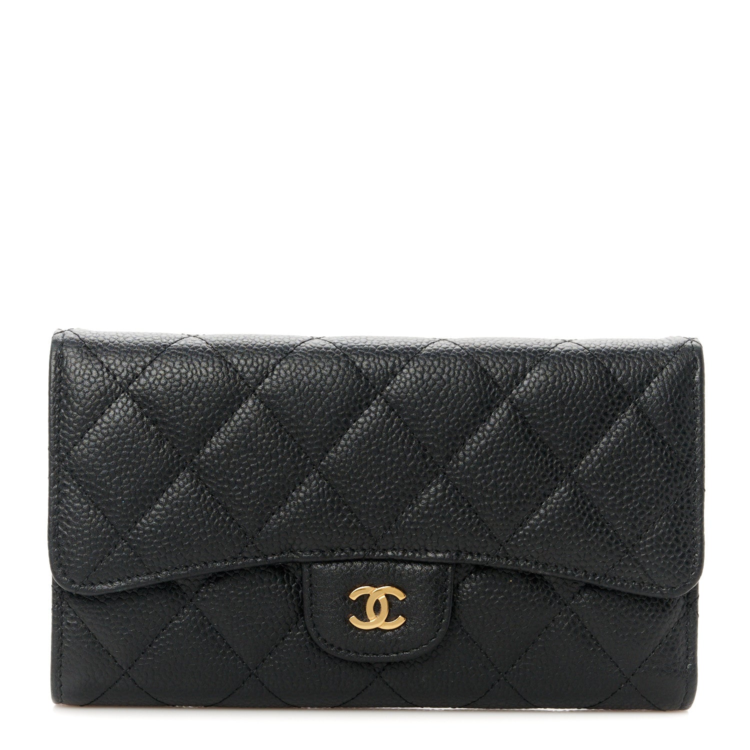 Chanel Caviar Quilted Long Flap Wallet Black 1 of 11