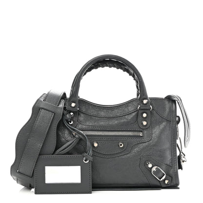 Balenciaga Agneau Classic Silver Hardware Mini City Gris Fossile 1 of 9