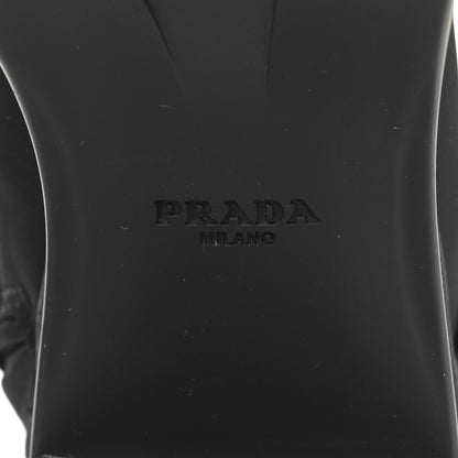 Prada Spazzolato Re-Nylon Metal Triangle Logo Lace Up 85mm Boots 35 Black 8 of 9