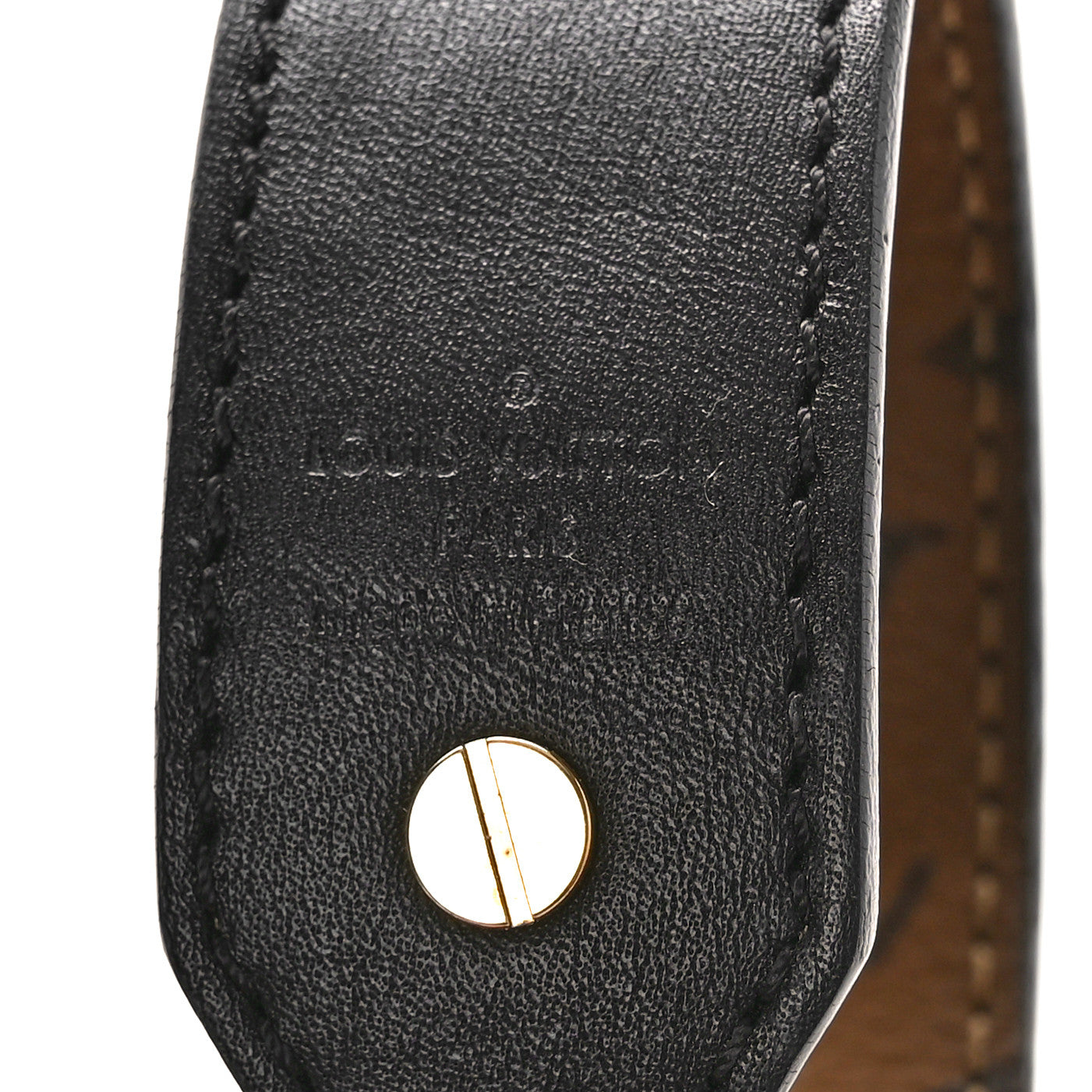 Louis Vuitton LOUIS VUITTON Reverse Monogram Bandouliere Shoulder Strap XL Black 4 of 4