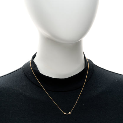 Tiffany 18K Rose Gold Mini T Smile Pendant Necklace 2 of 5