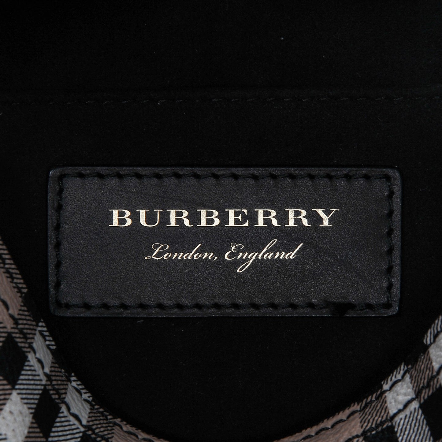 Haymarket Check Large Bridle Saddle Bag Dark Clove Brown