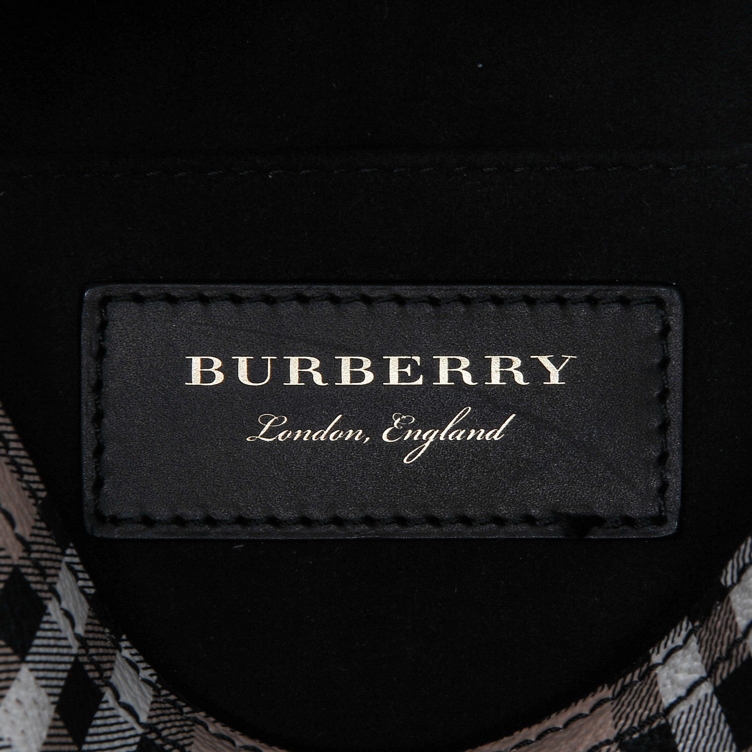 Burberry Haymarket Check Large Bridle Saddle Bag Dark Clove Brown 7 of 8