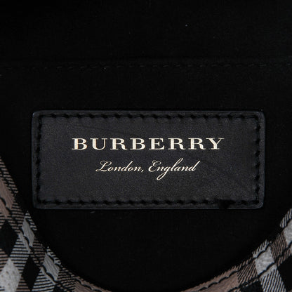 Burberry Haymarket Check Large Bridle Saddle Bag Dark Clove Brown 7 of 8