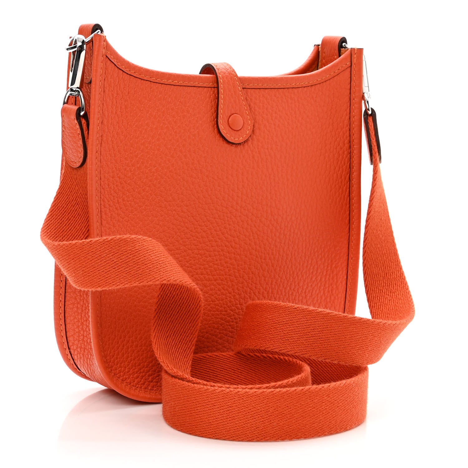 Hermes Taurillon Clemence Evelyne TPM Orange 2 of 10