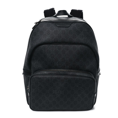 Gucci GG Supreme Monogram Medium Day Backpack Grey Black 1 of 12