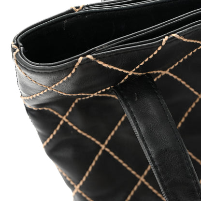 Chanel Calfskin Stitch Small Surpique Tote Black 13 of 15