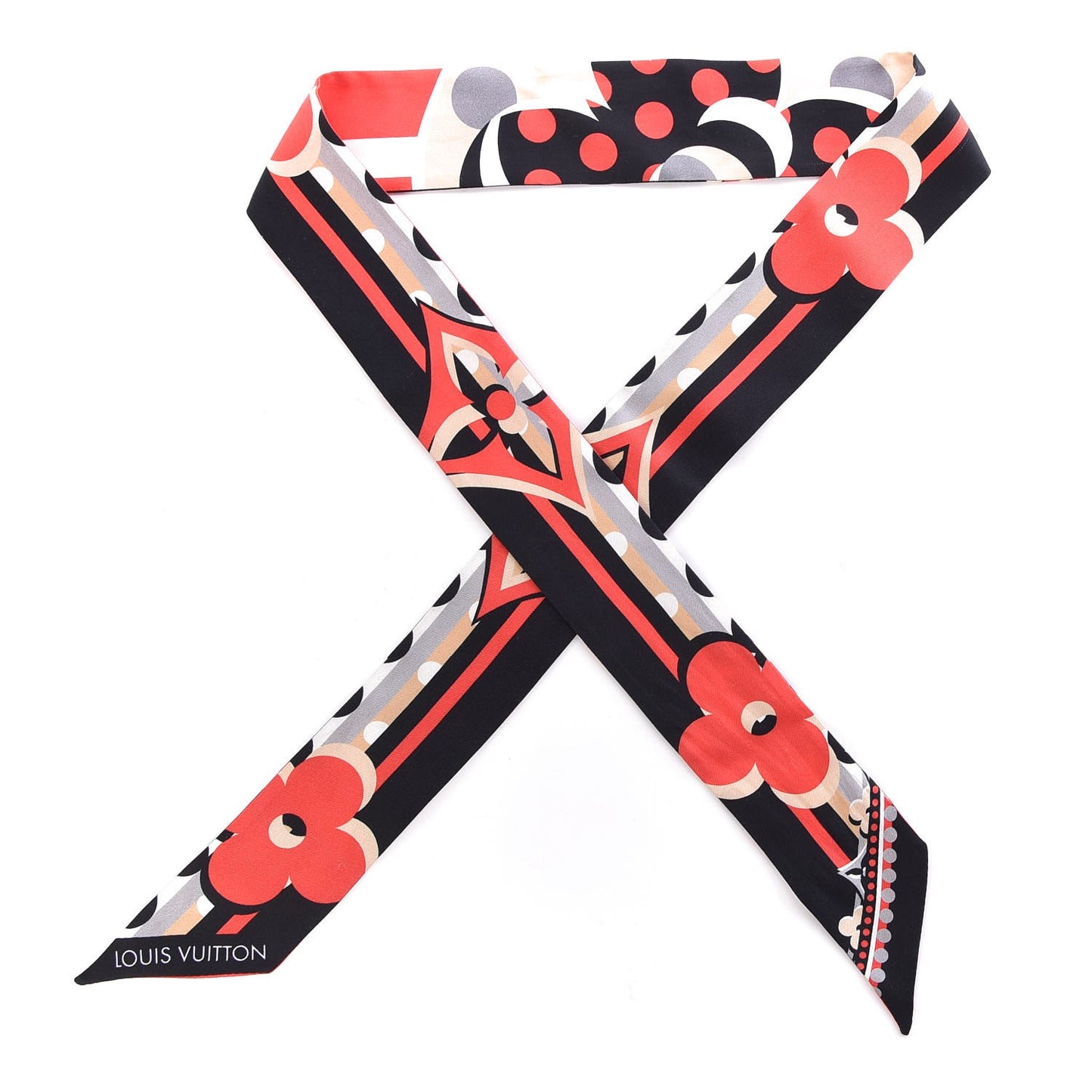 Silk Pop Monogram BB Bandeau Red