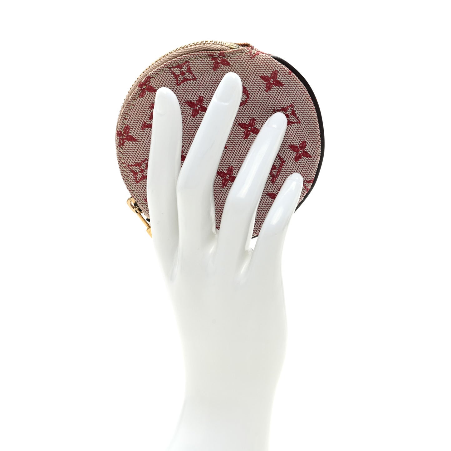 Mini Monogram Round Coin Purse Cherry