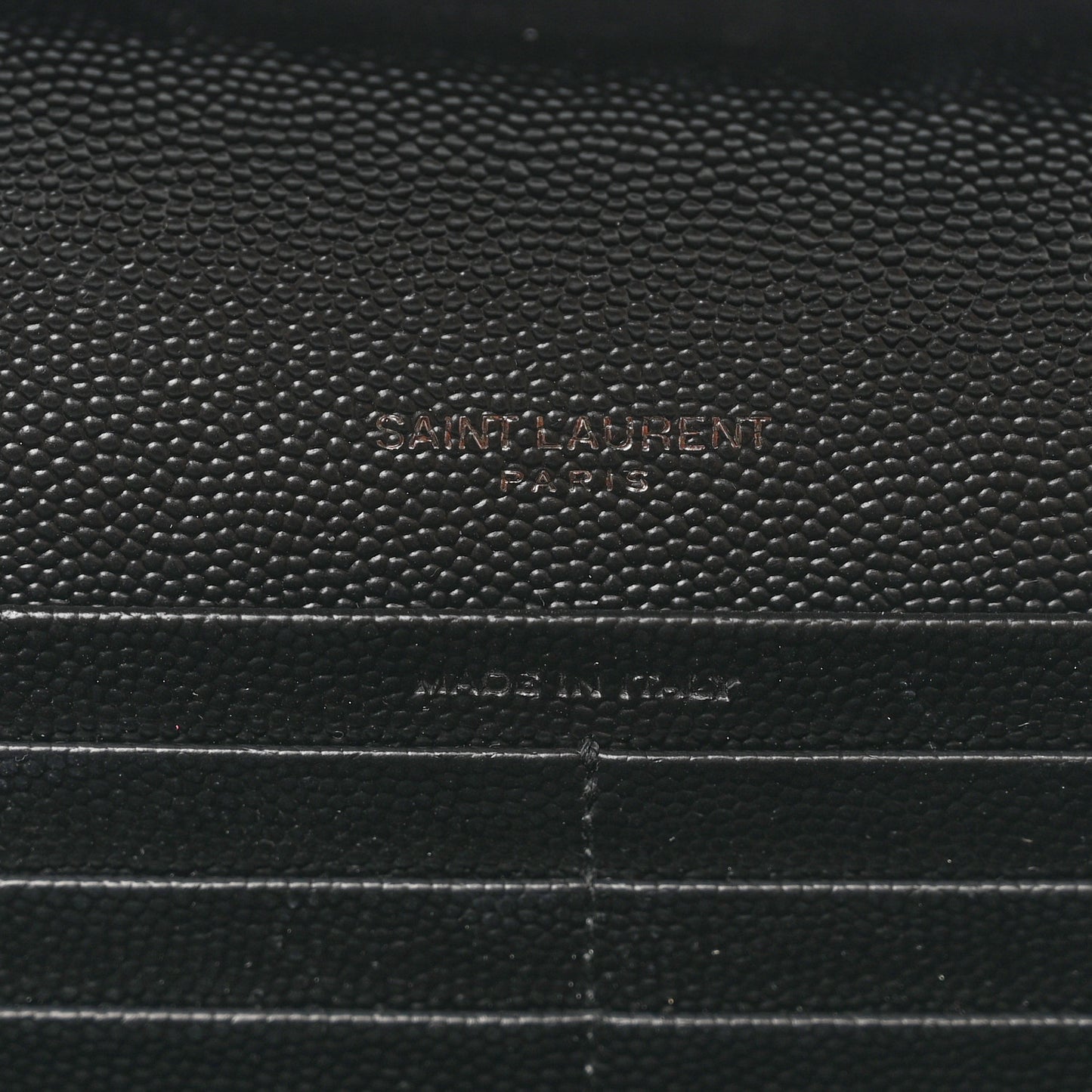 Grain De Poudre Matelasse Chevron Monogram Flap Wallet Black