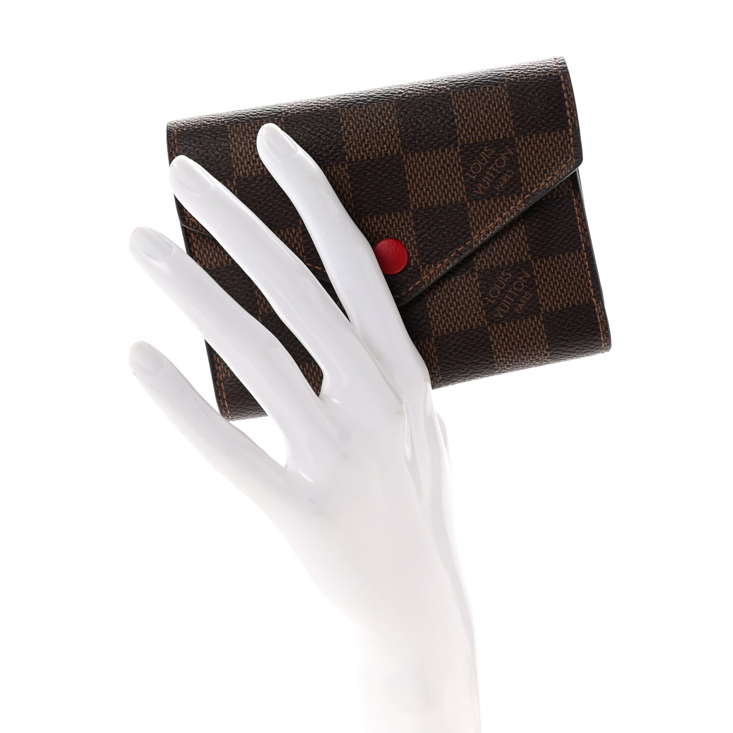 Damier Ebene Victorine Wallet Cherry