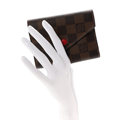 Louis Vuitton Damier Ebene Victorine Wallet Cherry 2 of 7