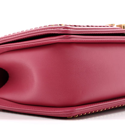Chanel Calfskin Quilted Medium Top Handle Boy Flap Pink 9 of 14