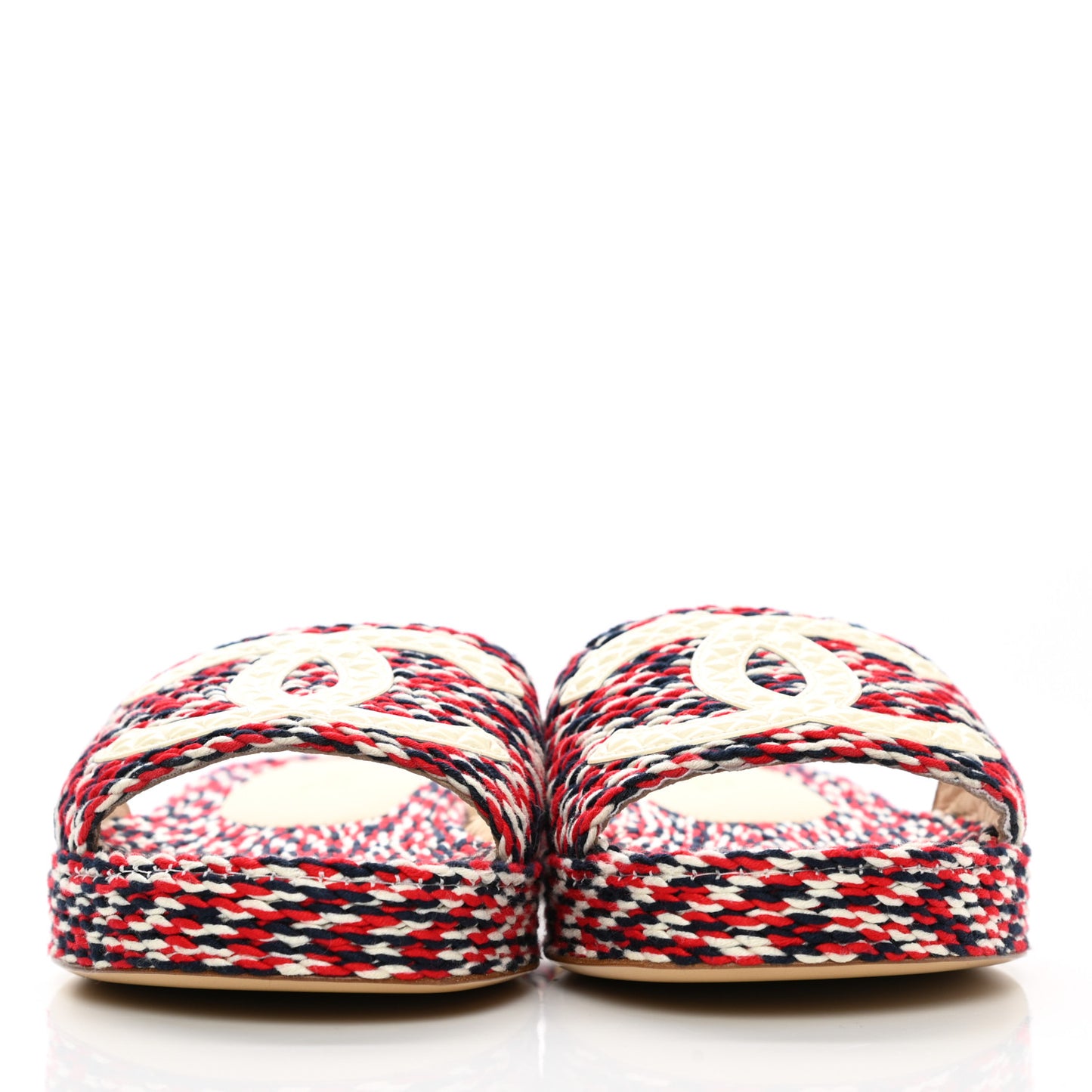 Braided Cord CC Mules 38 Red