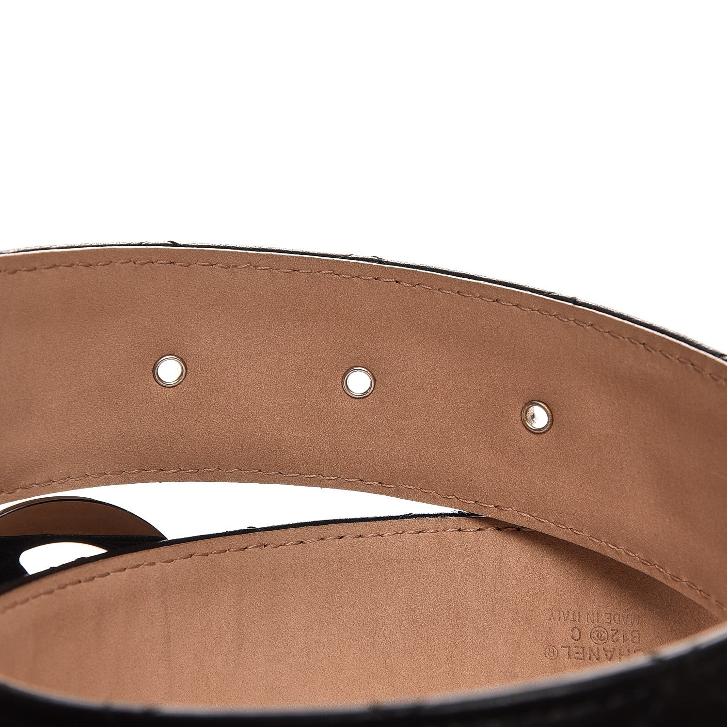 Chanel Lambskin Quilted CC Belt 80 32 Black 5 of 6