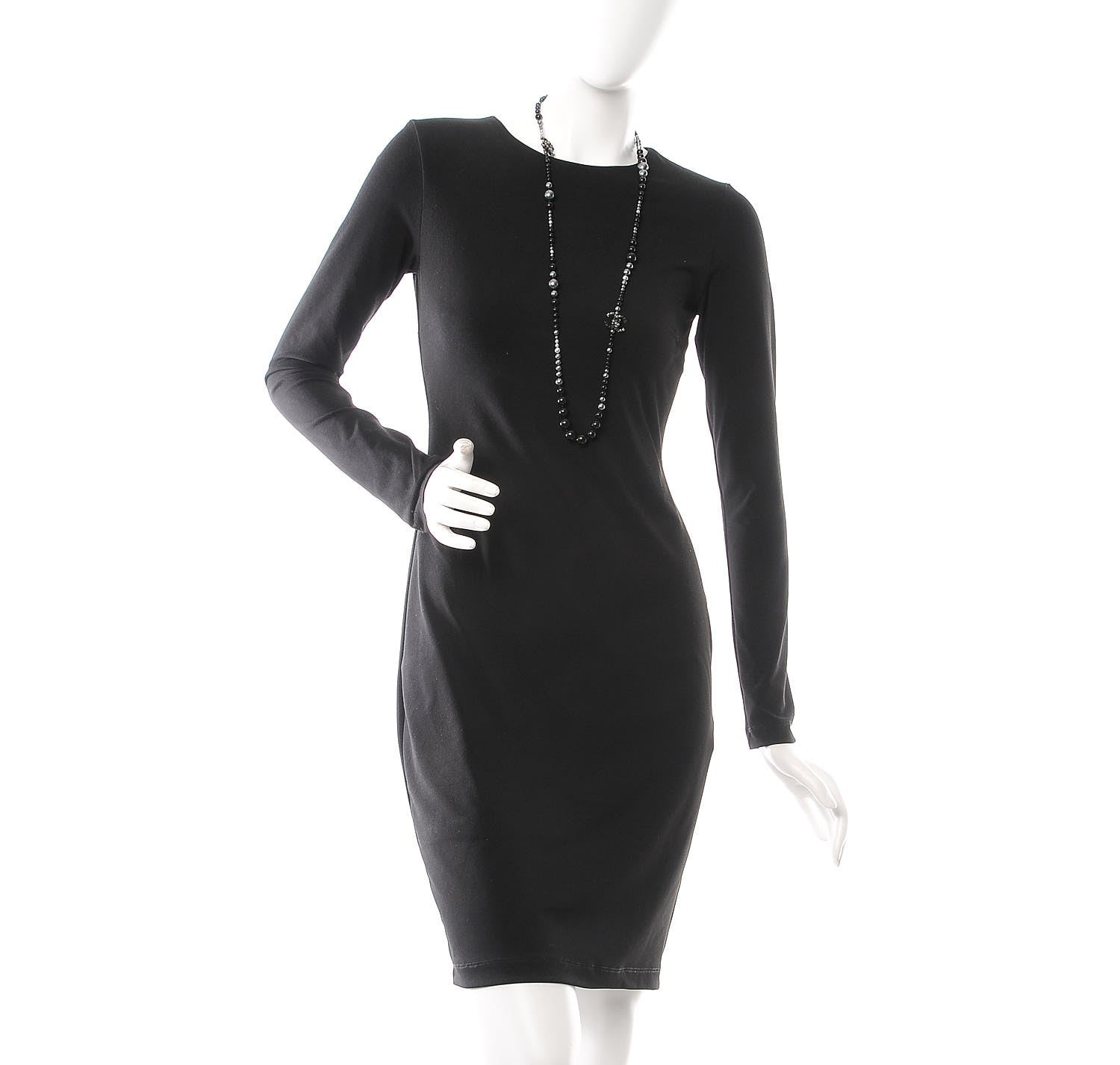 Chanel Pearl Beaded CC Long Necklace Black 2 of 6