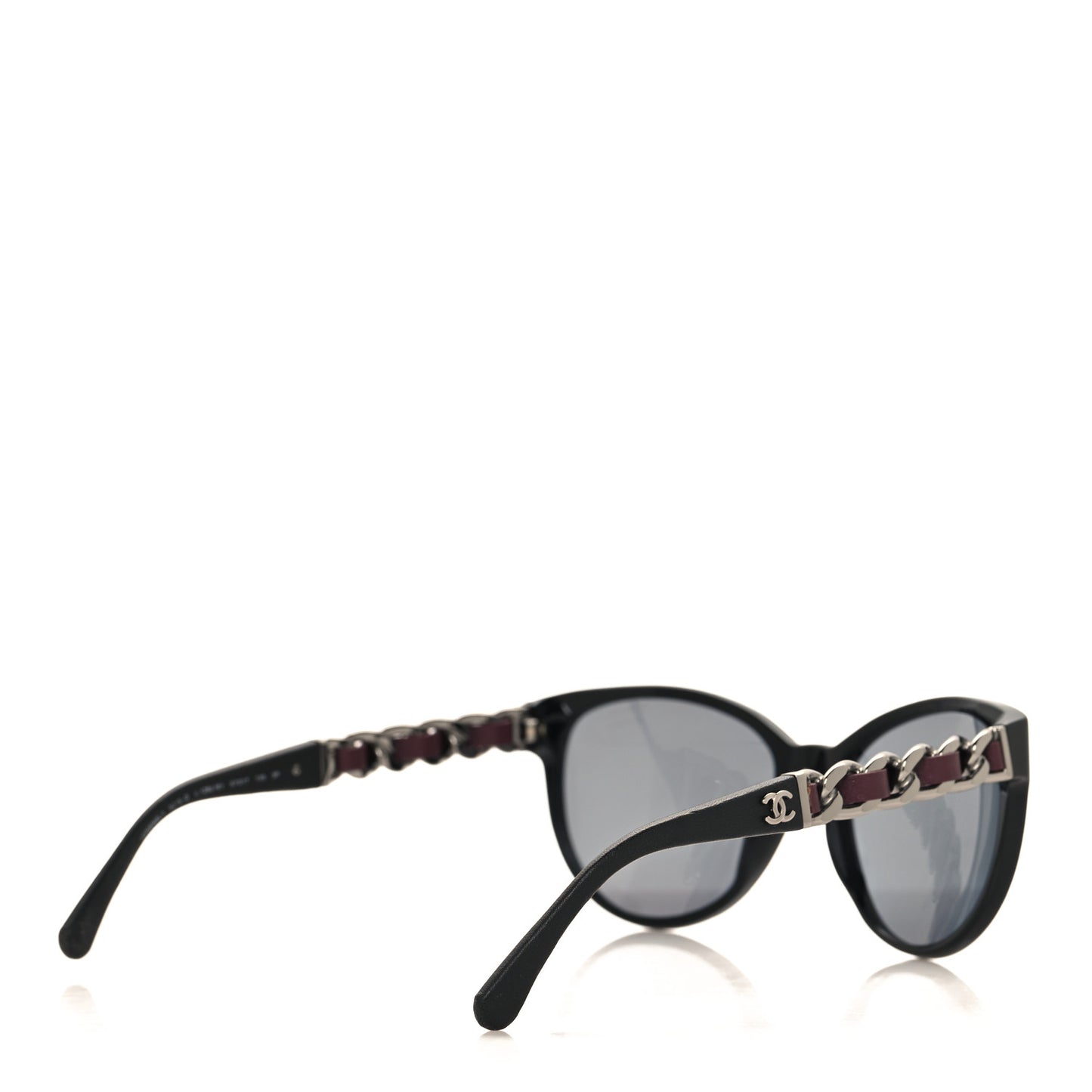 Acetate Lambskin CC Chain Sunglasses 5215-Q Brown