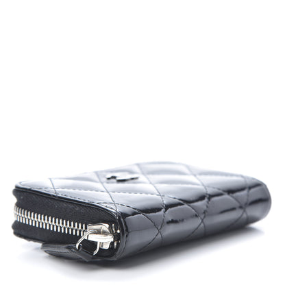 Chanel Patent Calfskin Quilted Zip Coin Purse Black 4 of 5