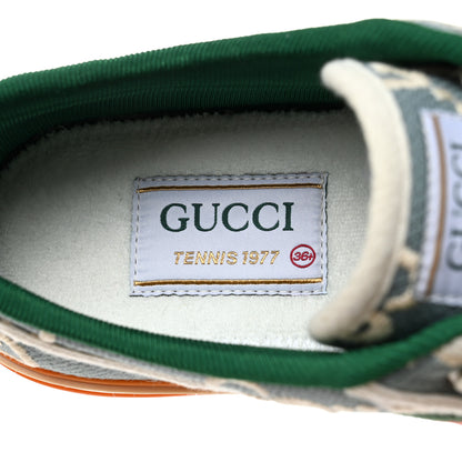 Gucci Cotton GG Monogram Web Womens 1977 Tennis Sneakers 36.5 Philod Ivory Mystic White 6 of 8