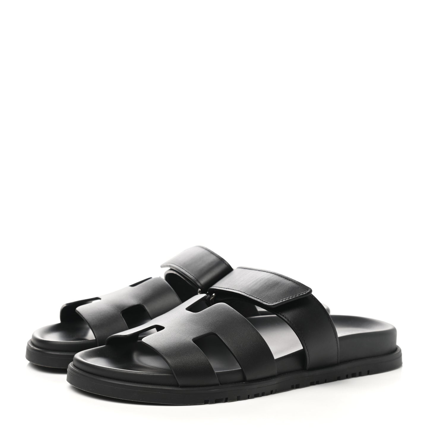 Calfskin Womens Chypre Sandals 38.5 Black