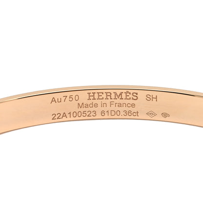 Hermes 18K Rose Gold Diamond PM Kelly Pave Bracelet SH 3 of 3