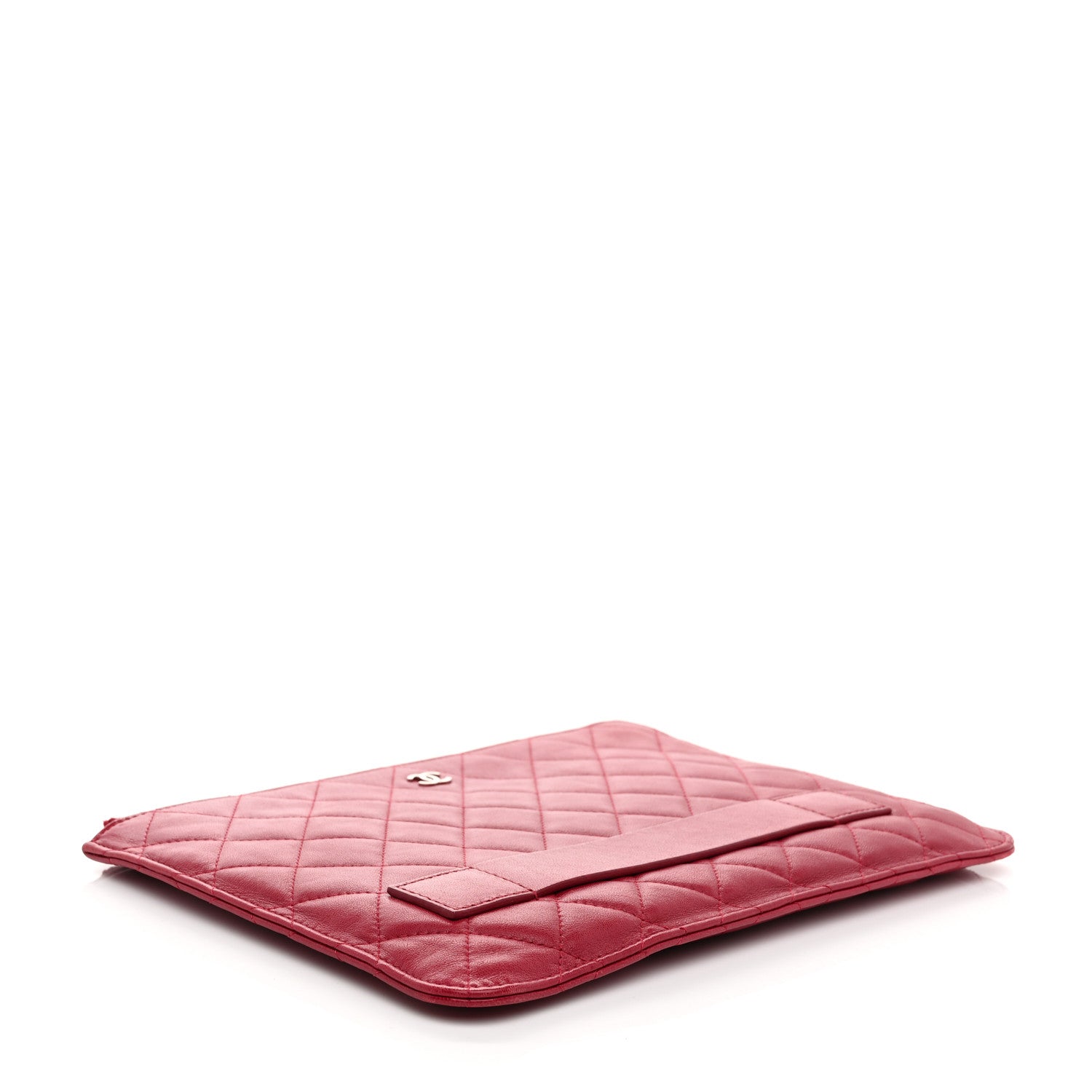Chanel Calfskin Quilted Medium Slide Pouch Red 4 of 8