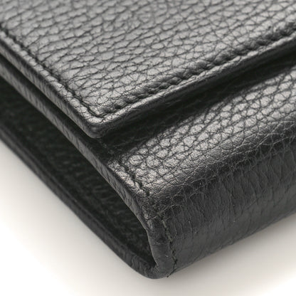 Gucci Dollar Calfskin GG Marmont Continental Wallet Black 7 of 8