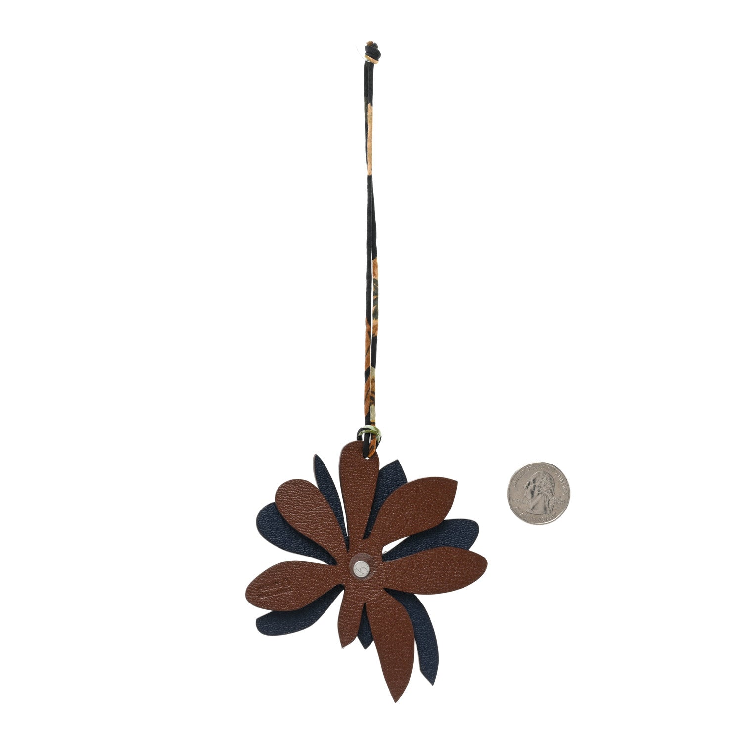 Hermes Togo Petit H Bag Flower Charm 2 of 3