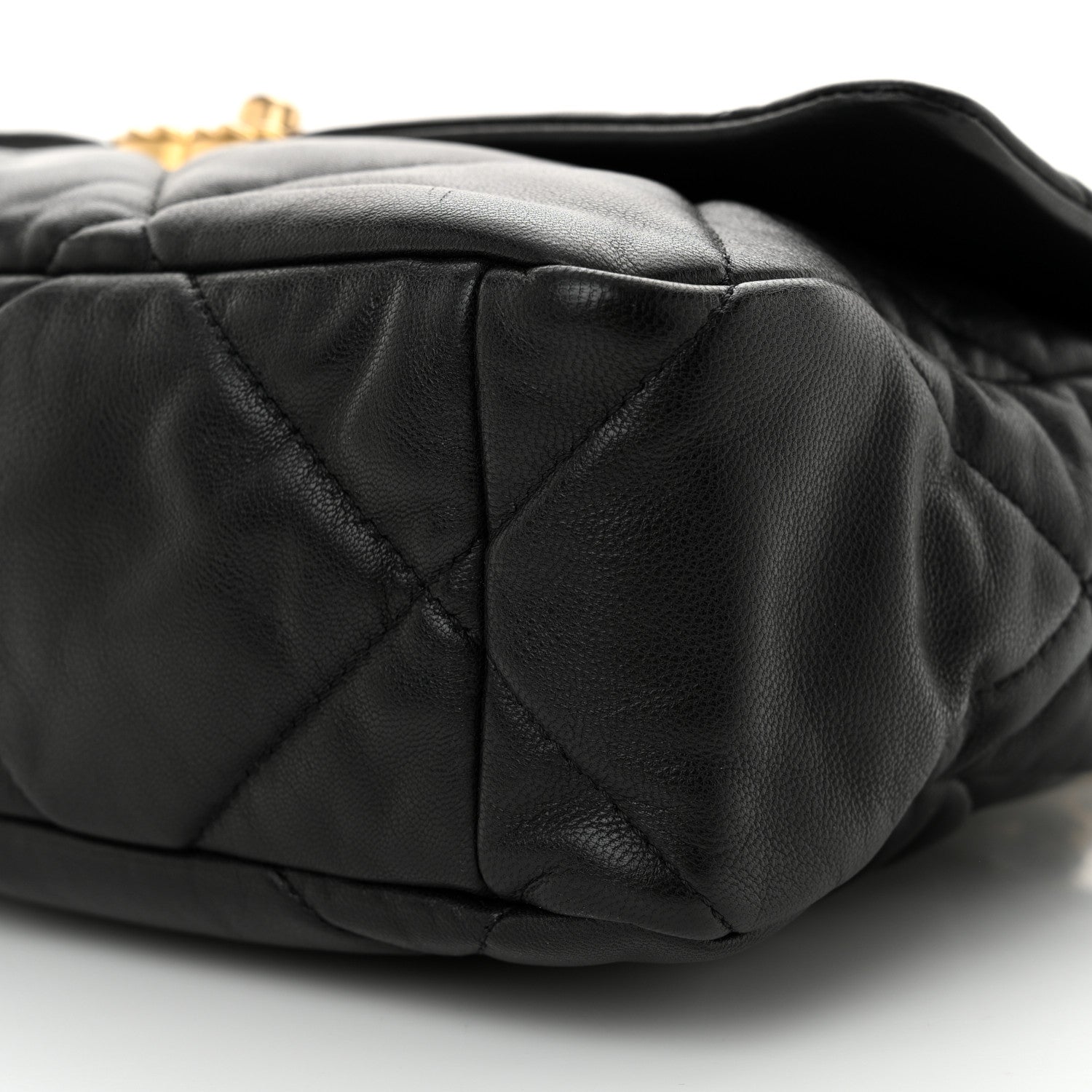 Chanel Goatskin Quilted Large Chanel 19 Flap Black 10 of 12