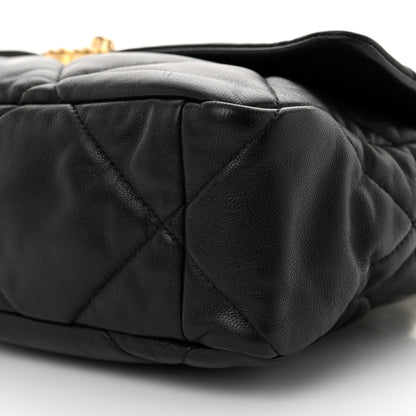 Chanel Goatskin Quilted Large Chanel 19 Flap Black 10 of 12