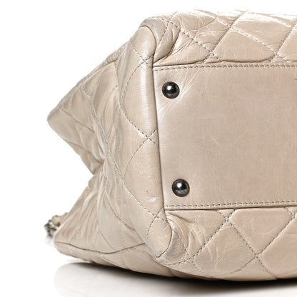 Chanel Glazed Calfskin Quilted Tote Light Beige 8 of 9