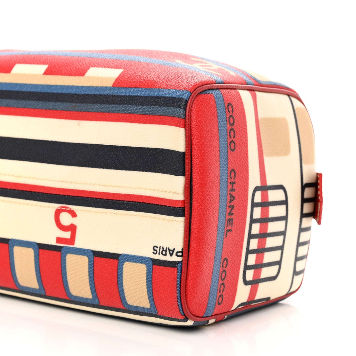 Coated Canvas Le Train Boston Bag Red