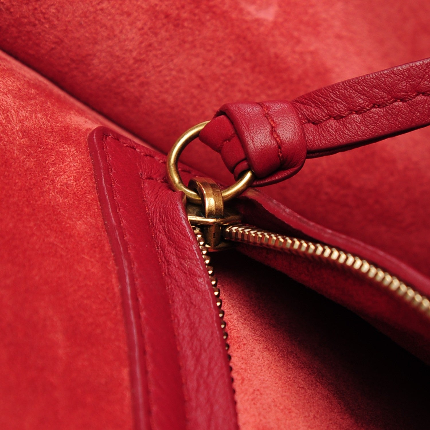 Celine Supple Calfskin Medium Phantom Luggage Red 8 of 8