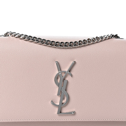 Saint Laurent Grain De Poudre Small Monogram Kate Satchel Marble Pink 7 of 10
