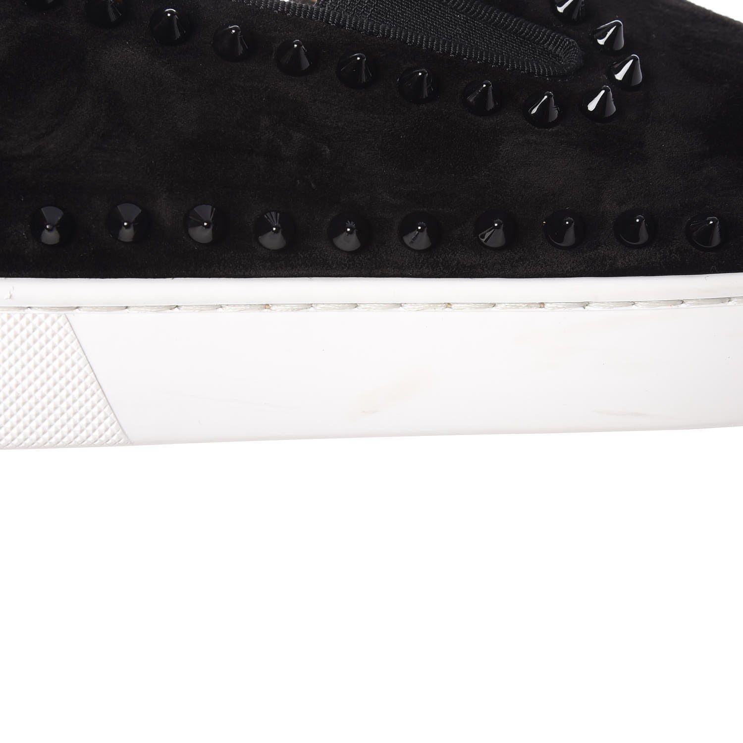 Christian Louboutin Mens Veau Velours Spike Pik Boat Flat 43.5 Black 11 of 14