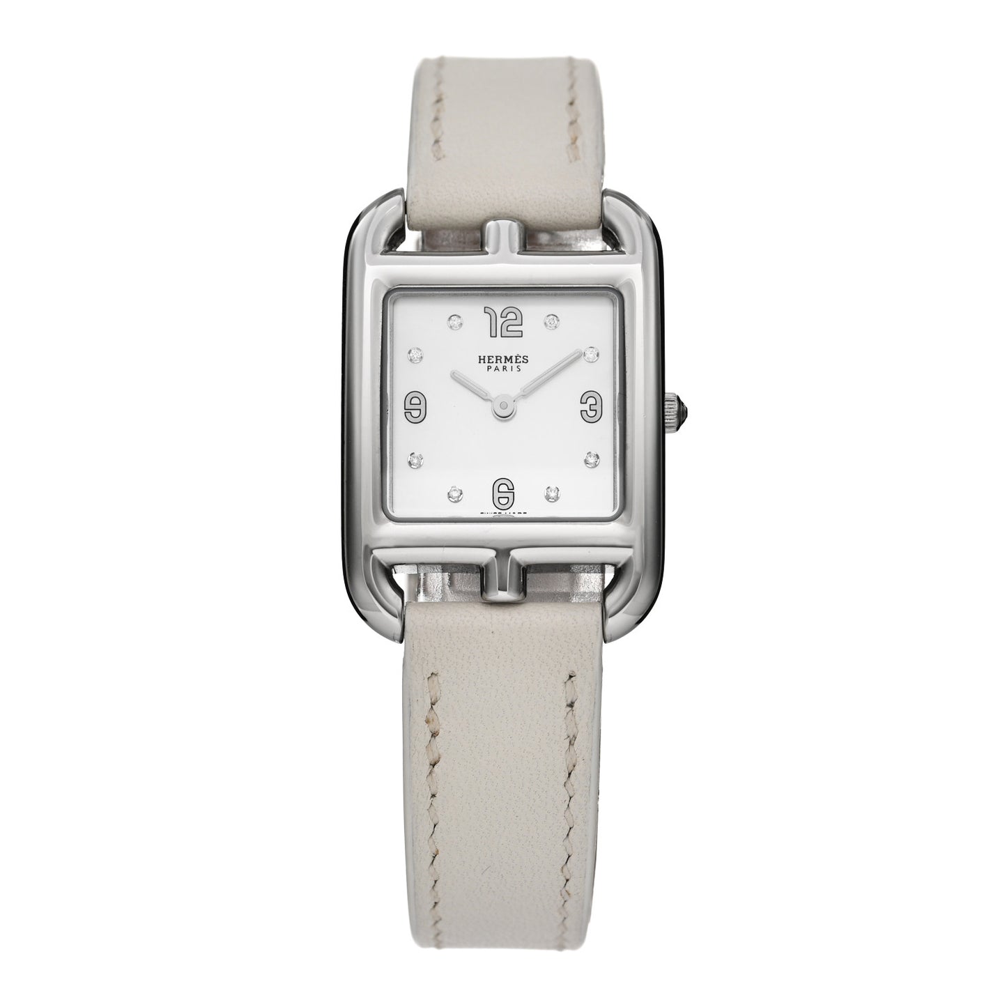 Stainless Steel Swift Diamond Mother of Pearl 23mm Cape Cod Quartz Watch Blanc