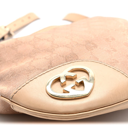 Gucci Metallic Monogram Small Lovely Heart Messenger Pink 9 of 10
