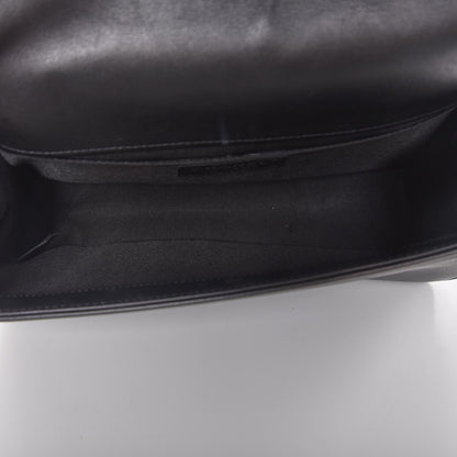 Chanel Calfskin Quilted Medium Boy Flap So Black 5 of 7